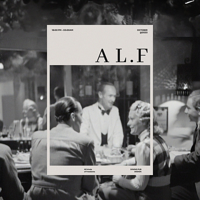 AL.F / PUB RESTAURANT LOGO branding food logo pub restaurant wordmark