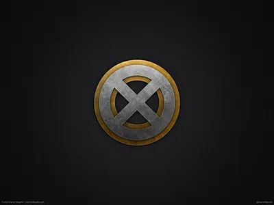 X-Men Logo (Metal Version) brand branding comic book graphic design logo marvel metal mutant superhero symbol team x x men