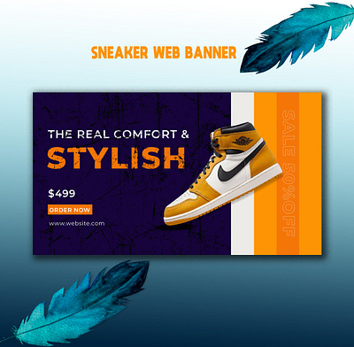 Shoes web banner design | Sneaker web banner | Social media | Sh branding design fl flyer graphic design manipulation modern shoes motion graphics poster shoes banner sneaker web banner