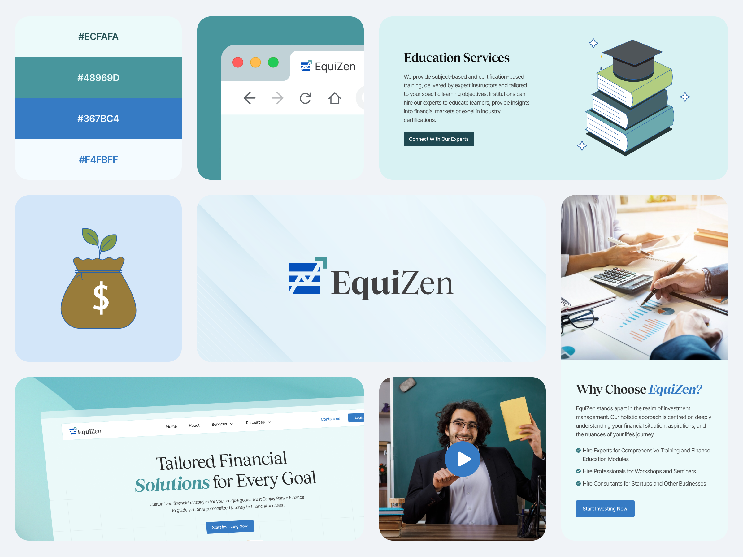 Bento Grid for Equizen bento bento grid bentogrid branding design finance illustration logo trending ui uidesign uiux uxui website