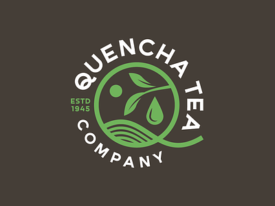 Logo for tea company branding drawing drop field graphic design illustration leaf logo organic tea