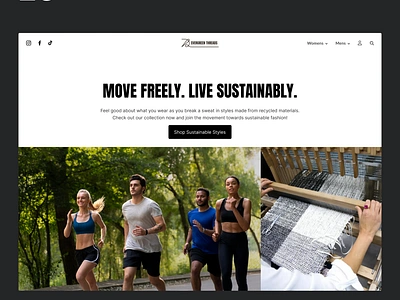 Ever Green Threads activewear daily design figma graphic design hero section startup sustainable ui ux web webdesigner website website design