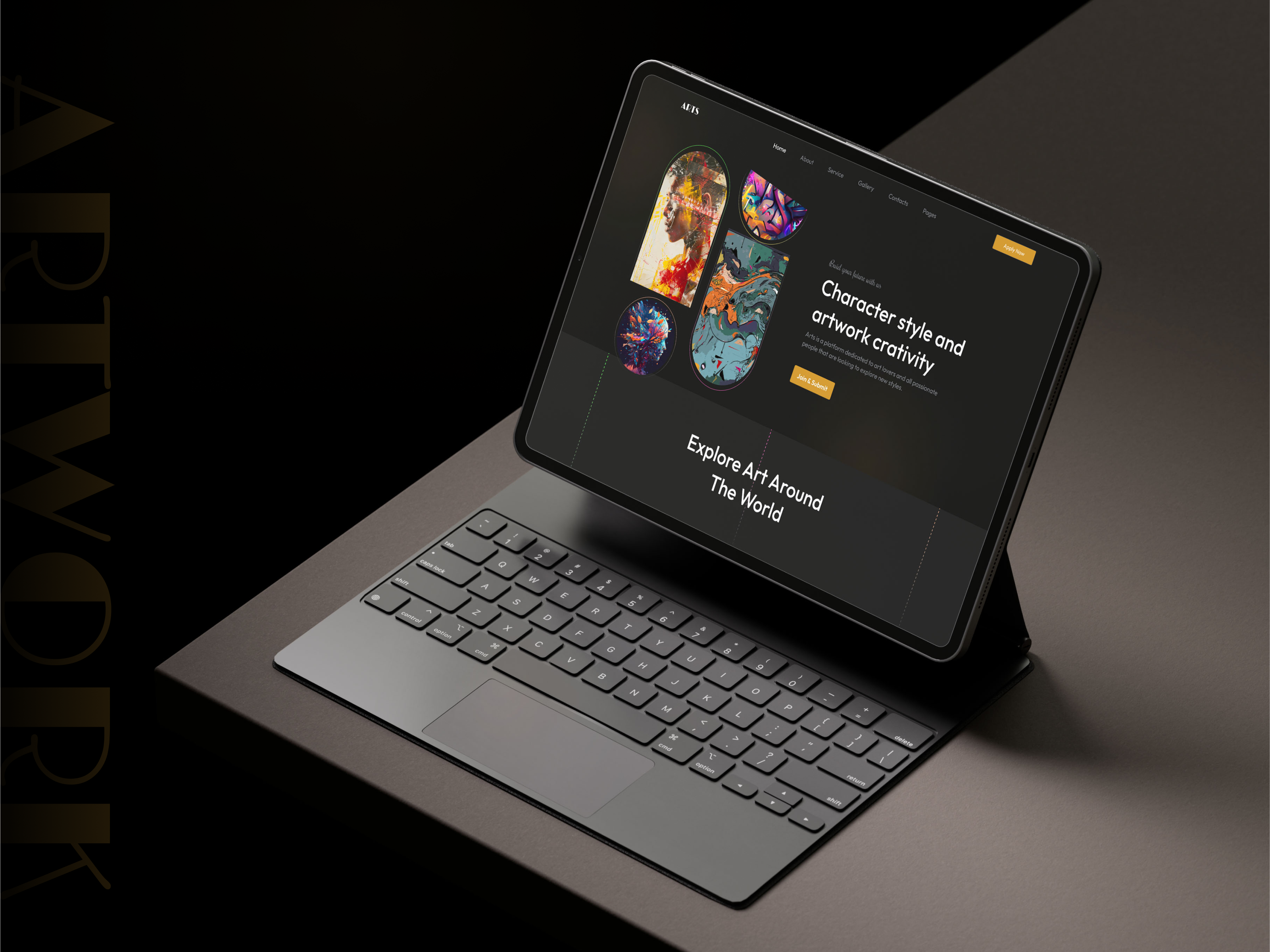 Artistic Creations Hub: Explore a World of Inspiring Artworks art art gallery artist artistic artworks character creations design exhibition inspiring artworks landing page landingpage ui uidesign uiux ux web design website