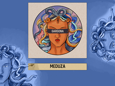 medusa gargon branding design digital art drawing graphic design illustration photoshop