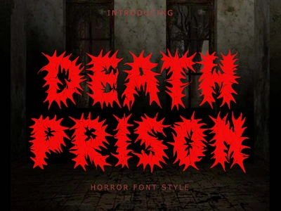 Death Prison beautiful branding design devil font font design graphic design halloween handwritten horror illustration logo ui