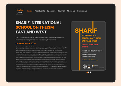 Web design for Sharif UN branding design graphic design illustration landing page sharif university typography ui ux designer web design