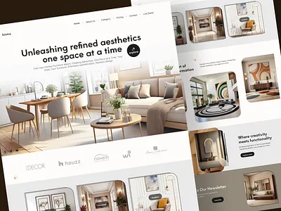 Modern Interior Website Design agency architechture studio architecture branding decor decoration furniture grid homedecor interior agency interior design interior studio landing page landingpage living room minimal ui web web design website