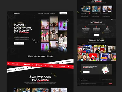 Media Agency | Content Marketing Agency Website agency website branding content marketing agency marketing agency website reels agency ui uiux web design website development website ui ux