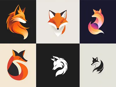 AI Midjourney Fox Logo Designs logo logo design