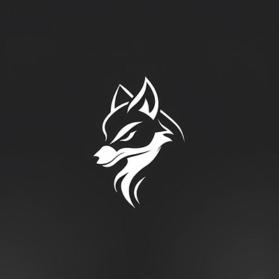 Fox Logo Design B&W | Midjourney AI