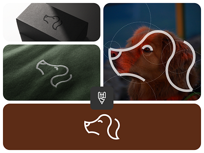 Dog Logo app branding design dog flat golden ratio graphic design grid logo icon illustration line art logo