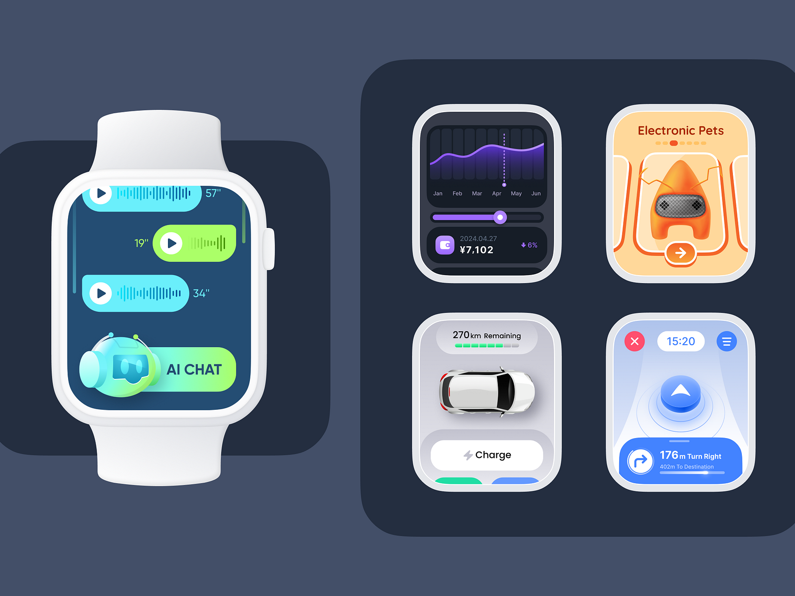 SMART WATCH UI by ihatter on Dribbble