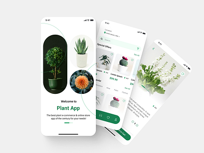 Eco-friendly App app branding design mobile plant ui ux