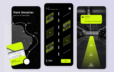 Park Smarter App Designed by Nevina Infotech 3d animation app design app development car parking app park app ui