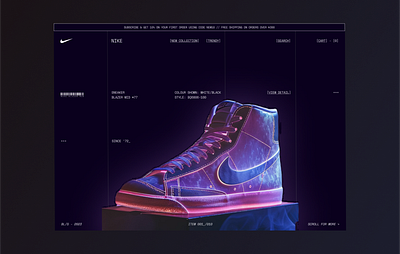 UI practice (Nike Mid-Blazer77) layout exploration ui visual design