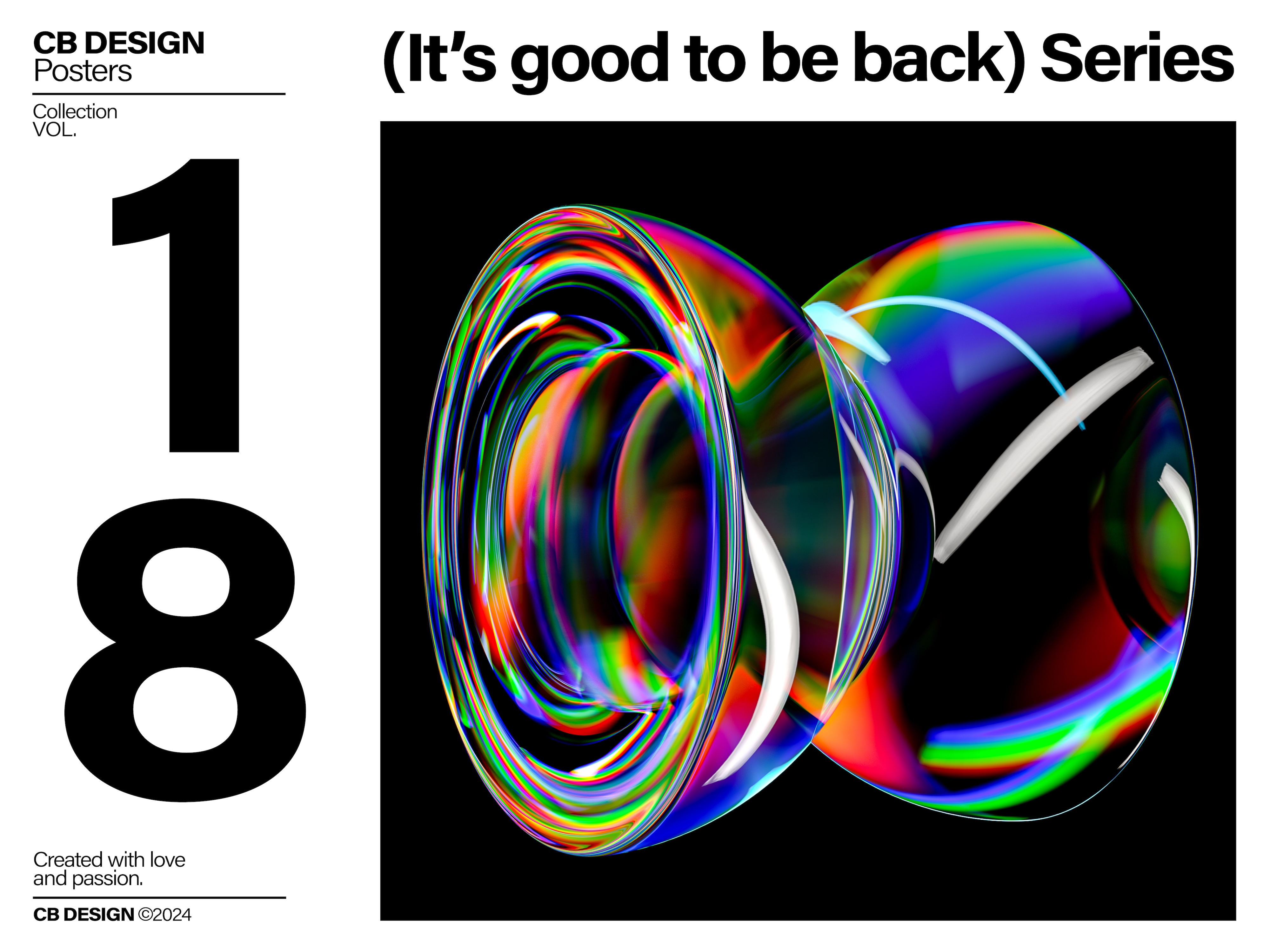 Poster Collection VOL.18 3d c4d kv layout poster typography