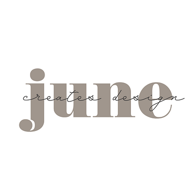 june | creates design branding graphic design logo