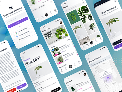 Home Tree E-commerce branding clean decoration ecommerce home mobileapp tree ui