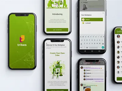 Tribes App mobile app social media ui ux