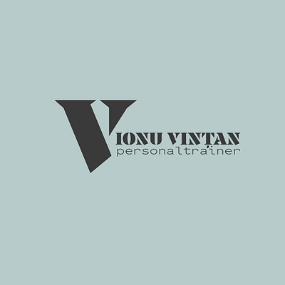 v | personal trainer branding graphic design logo