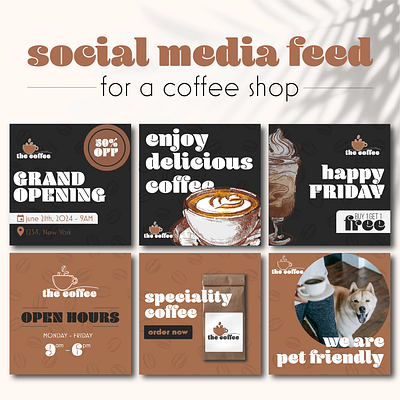 social media feed | the coffee branding graphic design
