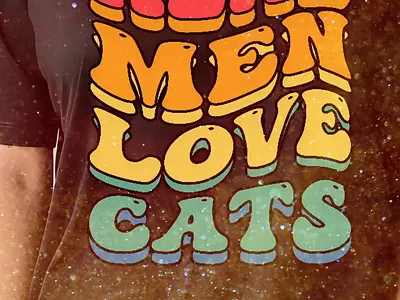 Real Men Love Cats cats design graphic design groovy retro