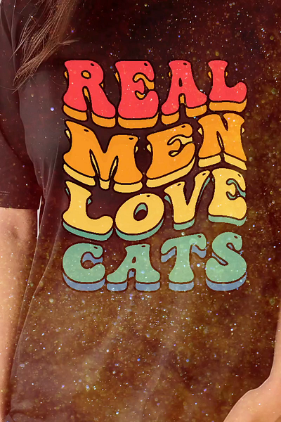 Real Men Love Cats cats design graphic design groovy retro