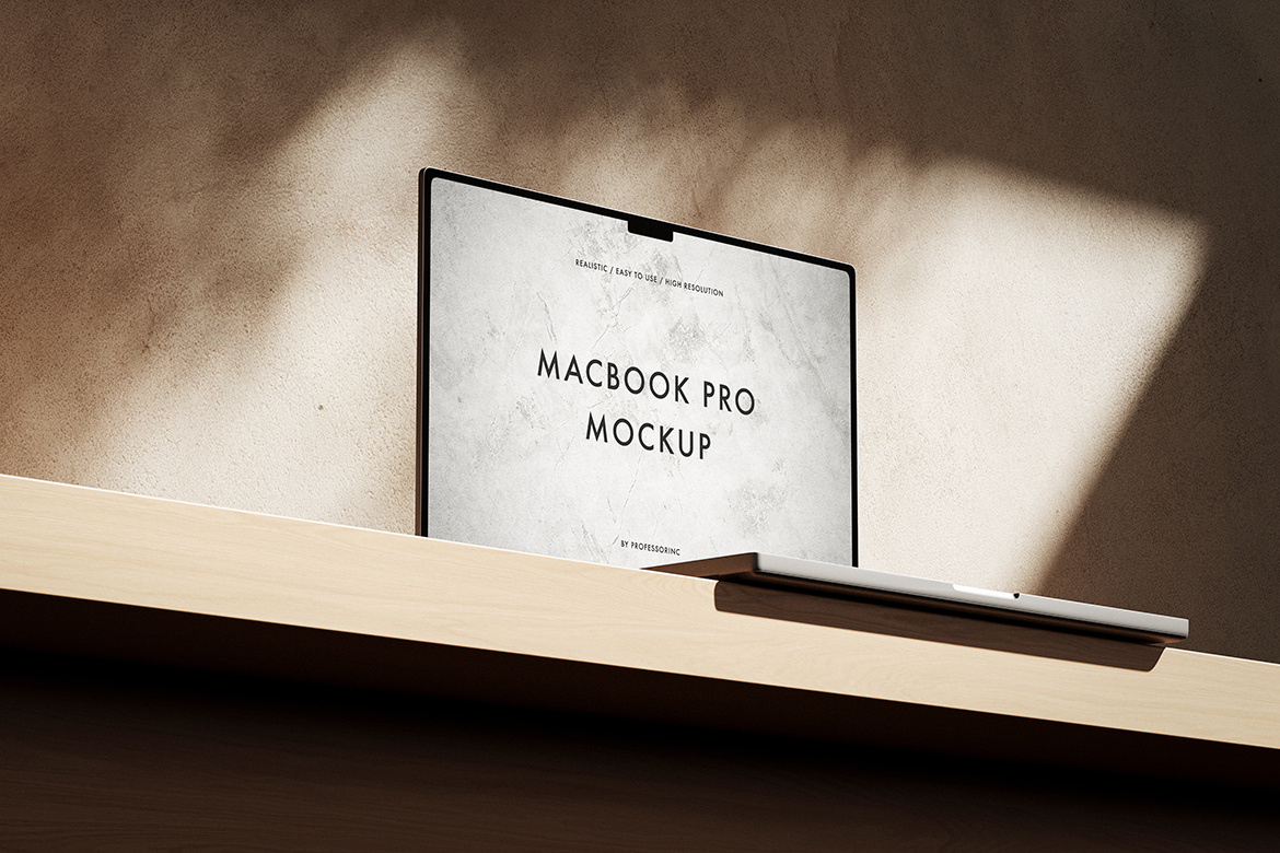 MacBook Pro Mockup Set vol. 3 app apple device application brand branding design display graphic design interface laptop mac macbook macbook pro minimalist mockup screen showcase site template web