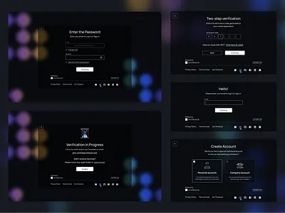 Desktop Login / Sign in Flow - Archblock Stablecoins App UI blockchain branding cryptocurrency design graphic design ui ux uxflow