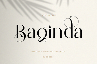 Baginda - Modern Ligature Typeface lowercase