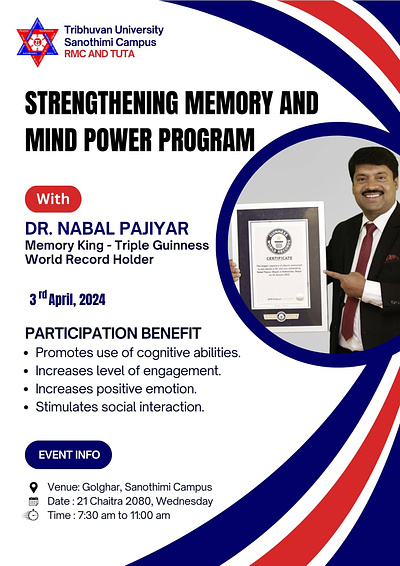 Strengthening Memory And Mind Power Program Flyer flyer