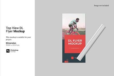 Top View DL Flyer Mockup page