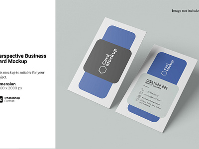 Perspective Business Card Mockup stationery