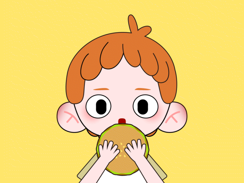 🍔 animation child hamburger illustration kids vector