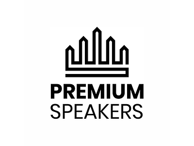 Premium Speaker Logo app bass branding color colour crown design graphic design illustration logo premium speakers ui vector