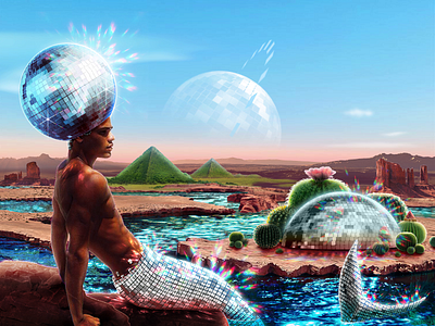 𝑀𝑖𝑟𝑟𝑜𝑟𝑏𝑎𝑙𝑙 𝑀𝑒𝑟𝑏𝑜𝑦 💦 animation boy canyon discoball gay gif graphic design illustration merboy mermaid merman mermay mirrorball motion graphics oasis photoshop pyramid queer siren triton
