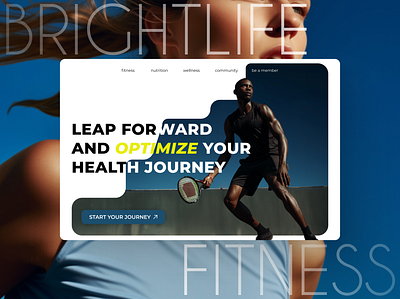 Brightlife Fitness Studio - Landing Page Design design fitness health landing landing pafe meditation modern ui us ux vibrant web welness yoga