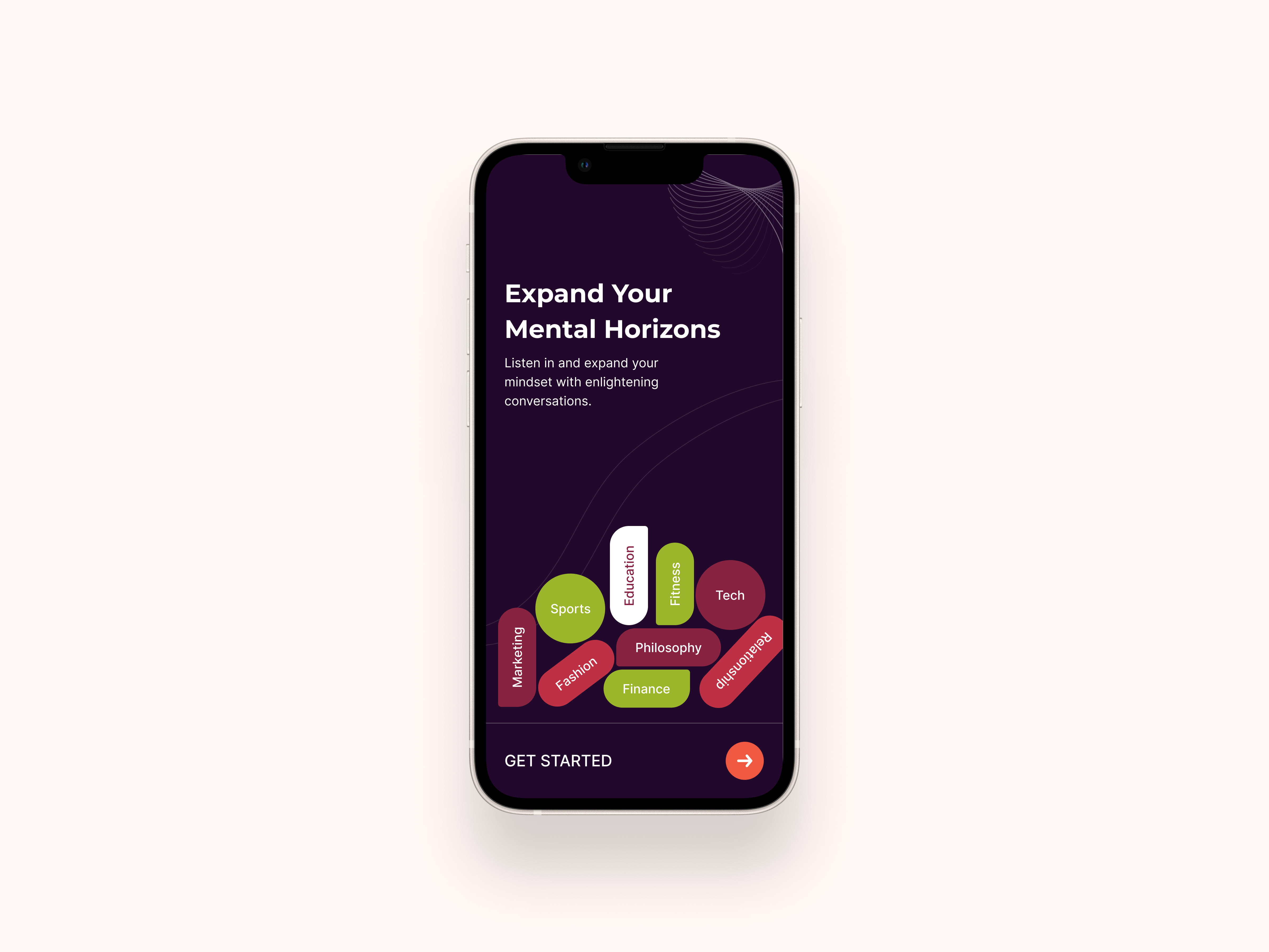 Podcast Splash Screen app card inspiration landing mobile podcast screen splash tags ui ui design uidesign ux