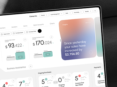 Microsoft Dynamics 365 - AI Business Central CRM admin ai ai app app app design b2b business corporate crm dashboard design finance fintech product design saas software ui ux web web app