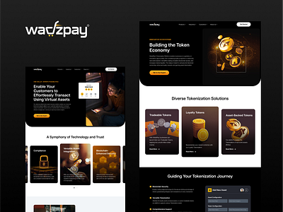 Website Revamp for Wadzpay 3d branding crypto design graphic design illustration landing page ui user interface website