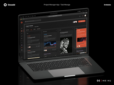Project Manager App - Task Viewer daily inspiration dark theme dashboard discover ios product design project management task manager ui ux viewer web web design