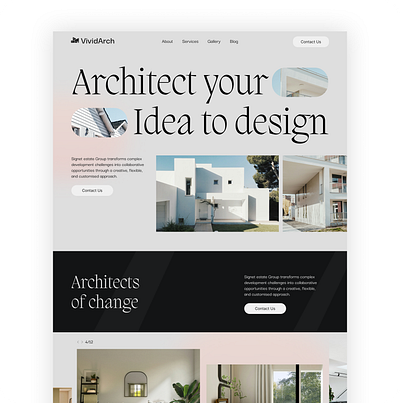 Architect Landing Page architect design ui ux web web design website
