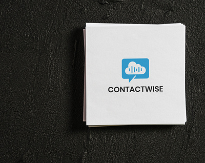 Contactwise blue blue logo branding chat cloud contact design dialog fresh graphic design illustration logo minimal modern sound speach square square card vector wise