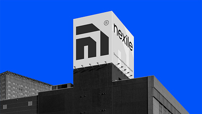 Nexile® Brand Identity billboard branding design download free freebie graphic design logo mockup mockup cloud mockupcloud signboard ui