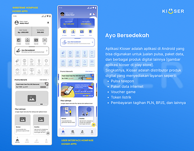 Re-Design HomePage Kioser Apps application apps hompage ui ui design ux wireframe