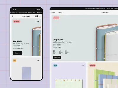 An office supplies store homepage. clean design desktop e commerce e commerce design mobile mobile design significa ui ux web design website