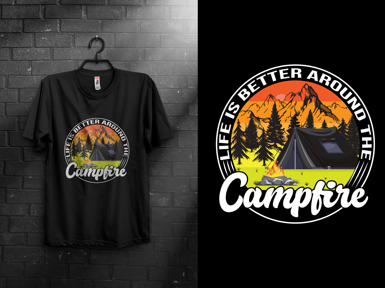 Camping T-Shirt Design by Sazzad Majumder on Dribbble