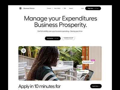 Landing Page Design branding card ui finance hero illustration landing page popular product design product landing page saas saas landing page top agency trend typography ui user experience web web design web development website