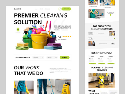 Home Cleaning Service Website agency cleaner cleaning landing page cleaning service cleaning website design home cleaner home cleaning service home service home support house cleaning house keeping landing page landingpage logo repairing ui design web webdesign website