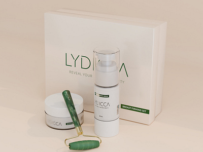 LYDICCA Breast Firming Set 3D Mockups Design 3d branding graphic design packaging